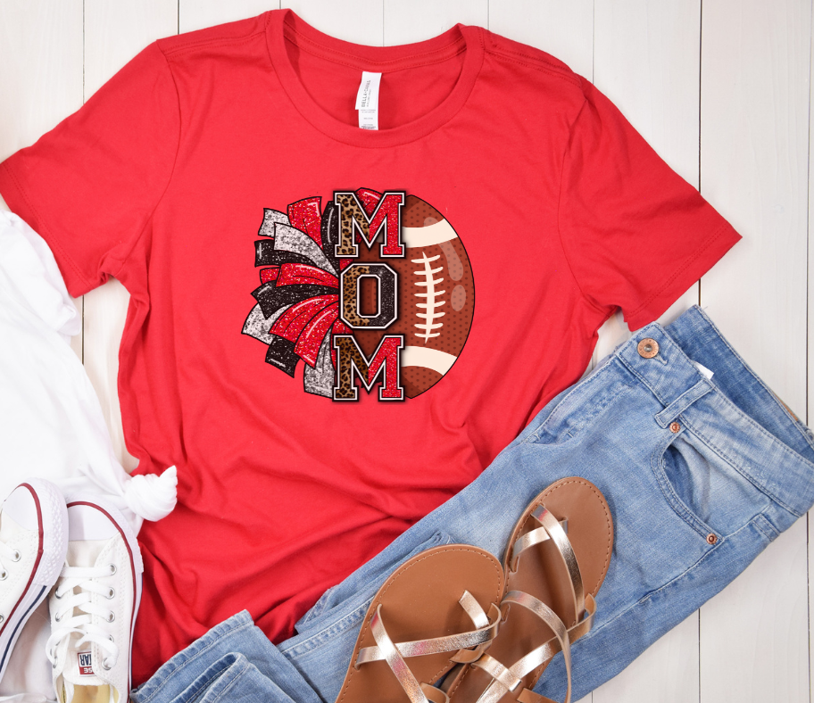 Cheer Mom Football Red