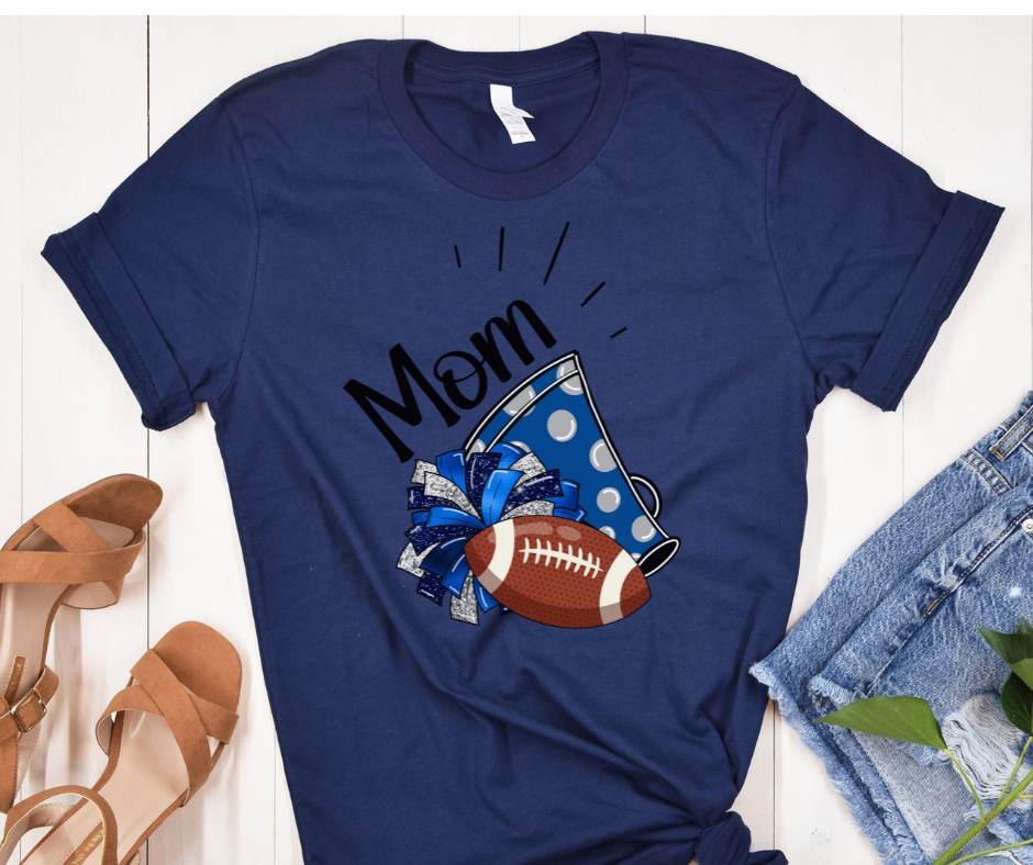 Cheer Mom Football Blue 2