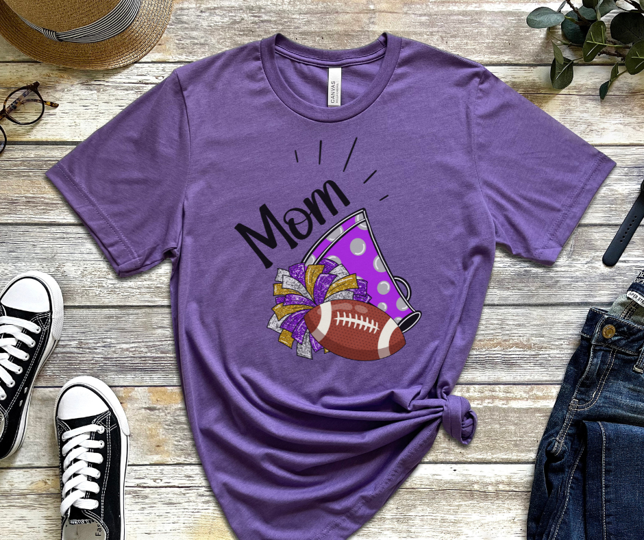 Cheer Mom Football Purple 2