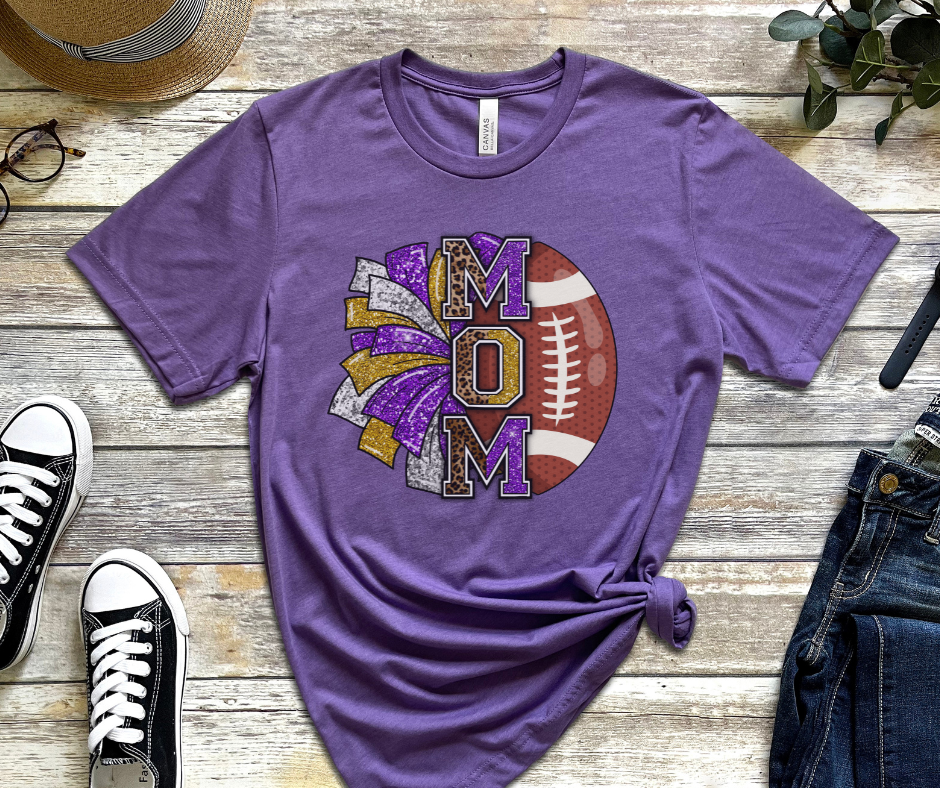 Cheer Mom Football Purple